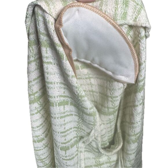 St. John Collection Green Knit Tweed Blazer Jacket Fringe Hem Single Clasp Sz 8 - Picture 11 of 12